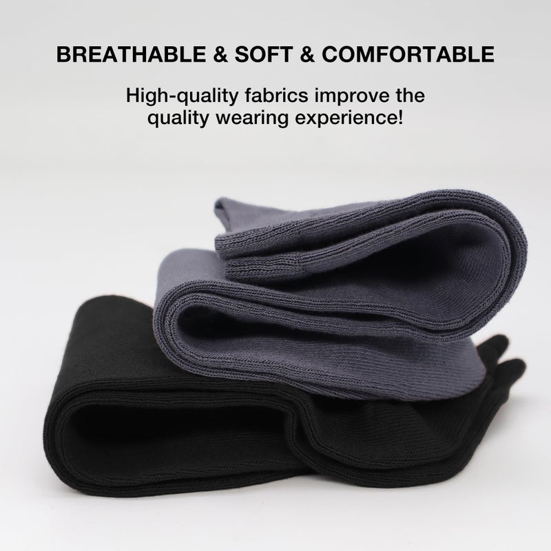 SERISIMPLE Thin Viscose Bamboo Low Cut Ankle Socks Men Thin Breathable Sock Comfort Cool Softy Sock 5 Paris(Large, Black) - Image 3